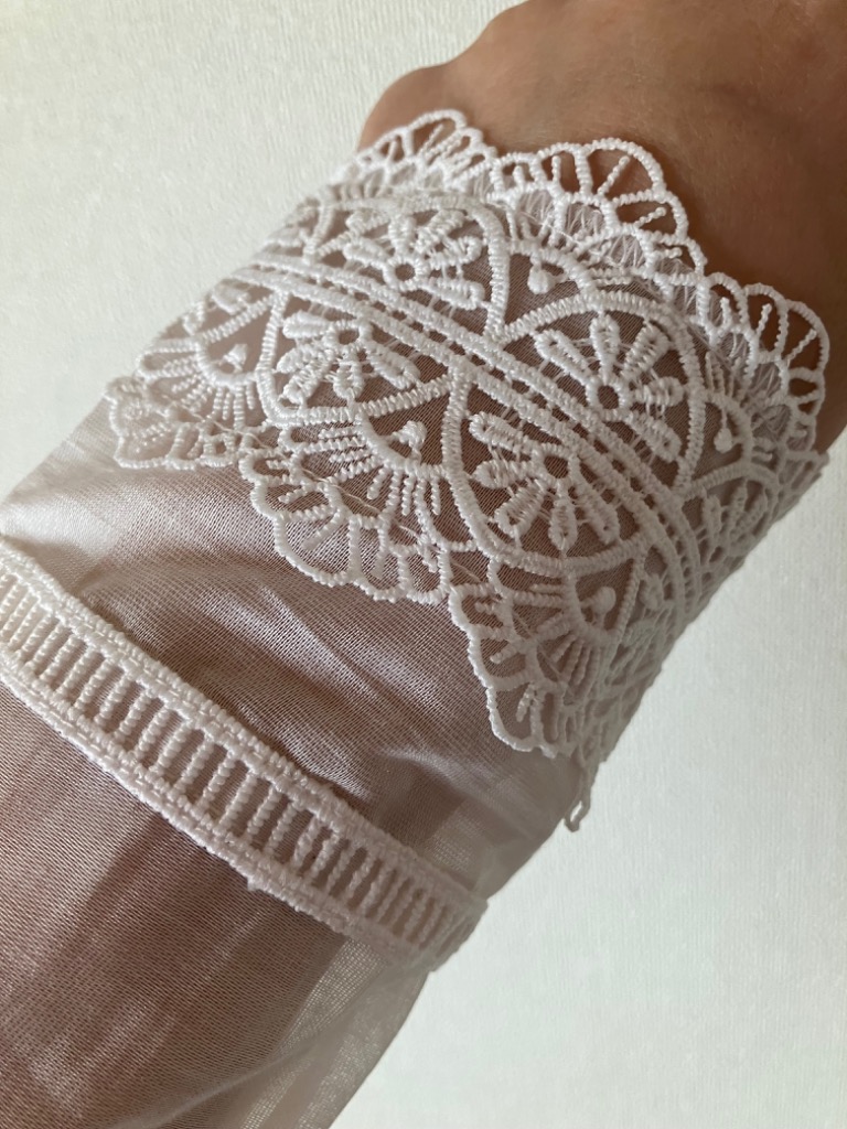 RUIRUE BOUTIQUE ブラウス シャツ オーガンジーレース デザイン