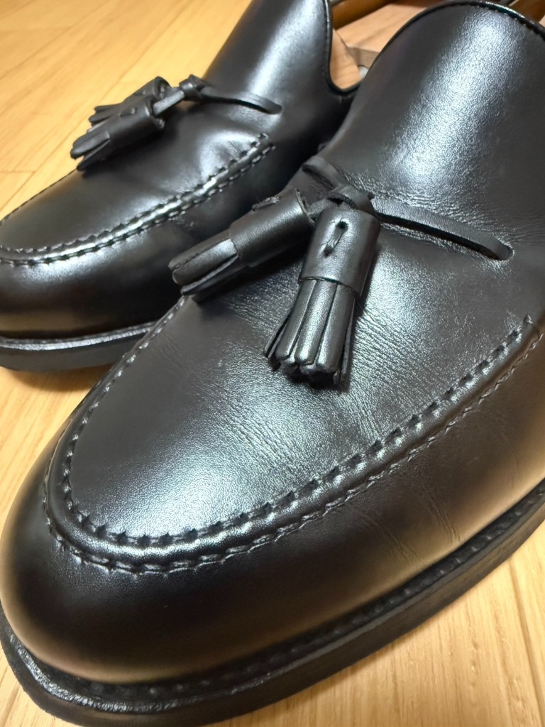 Berwick 8491BCVI ブラックシューズ UK 6 ローファー Berwick バーウィック タッセル ローファー 8491 ヴィブラム