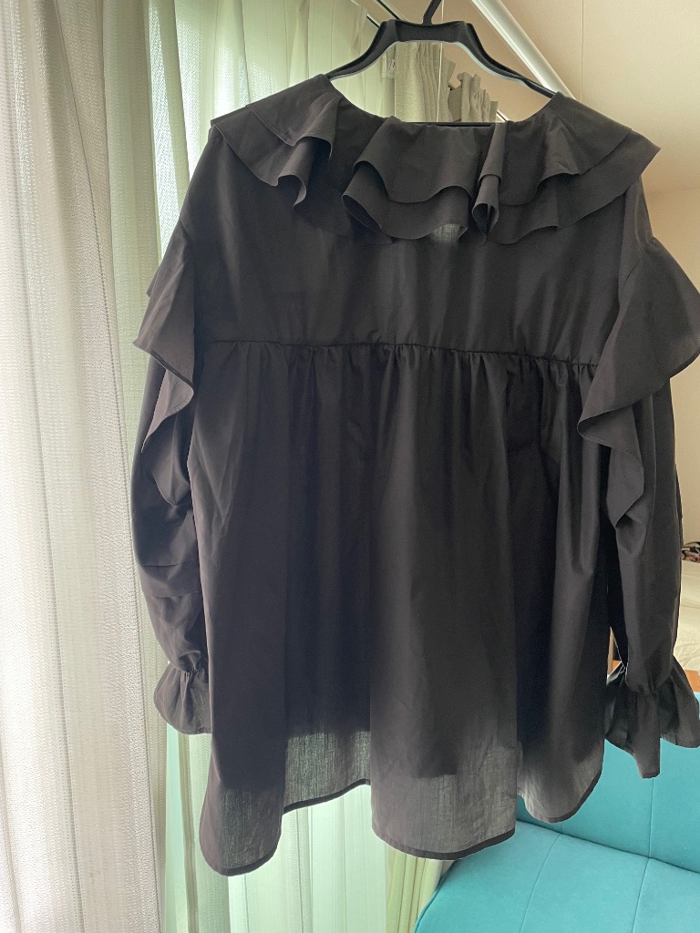wee9s ブラウス シャツ big collar frill blouse / 付け襟風