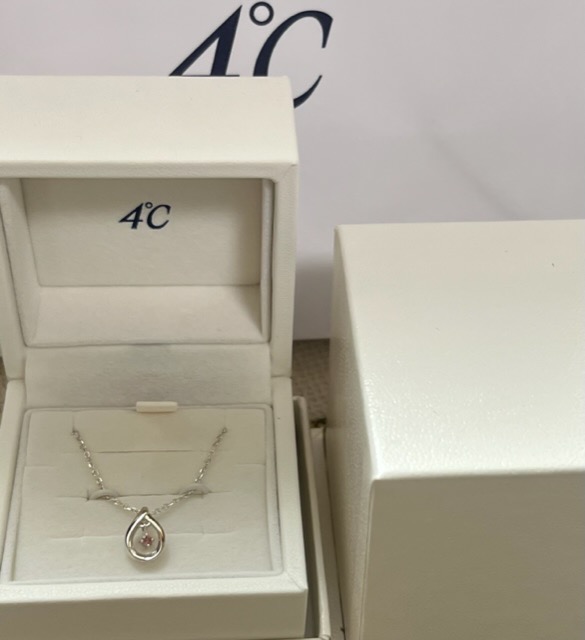 4℃ ネックレス 「10月誕生石」エターナルシルバー レディース