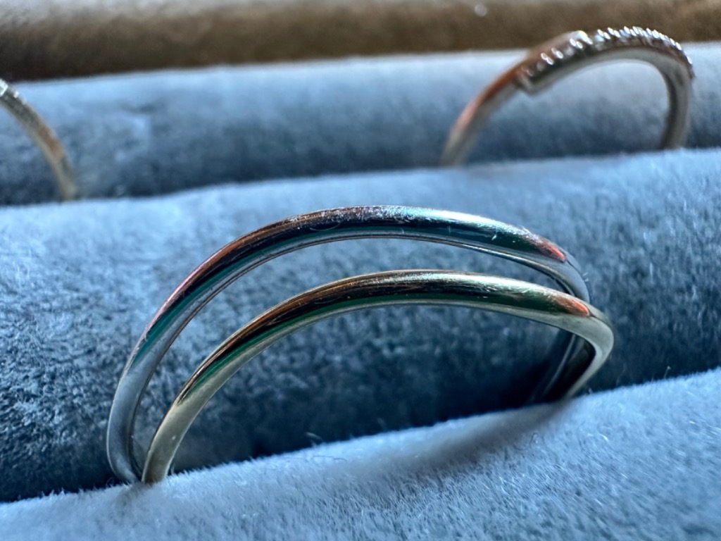 新品　ete K10 YG 【現行品】 レイヤード ウェーヴ リング 15号 K10 レイヤード ウェーヴ リング（710925-710926） ｜ women