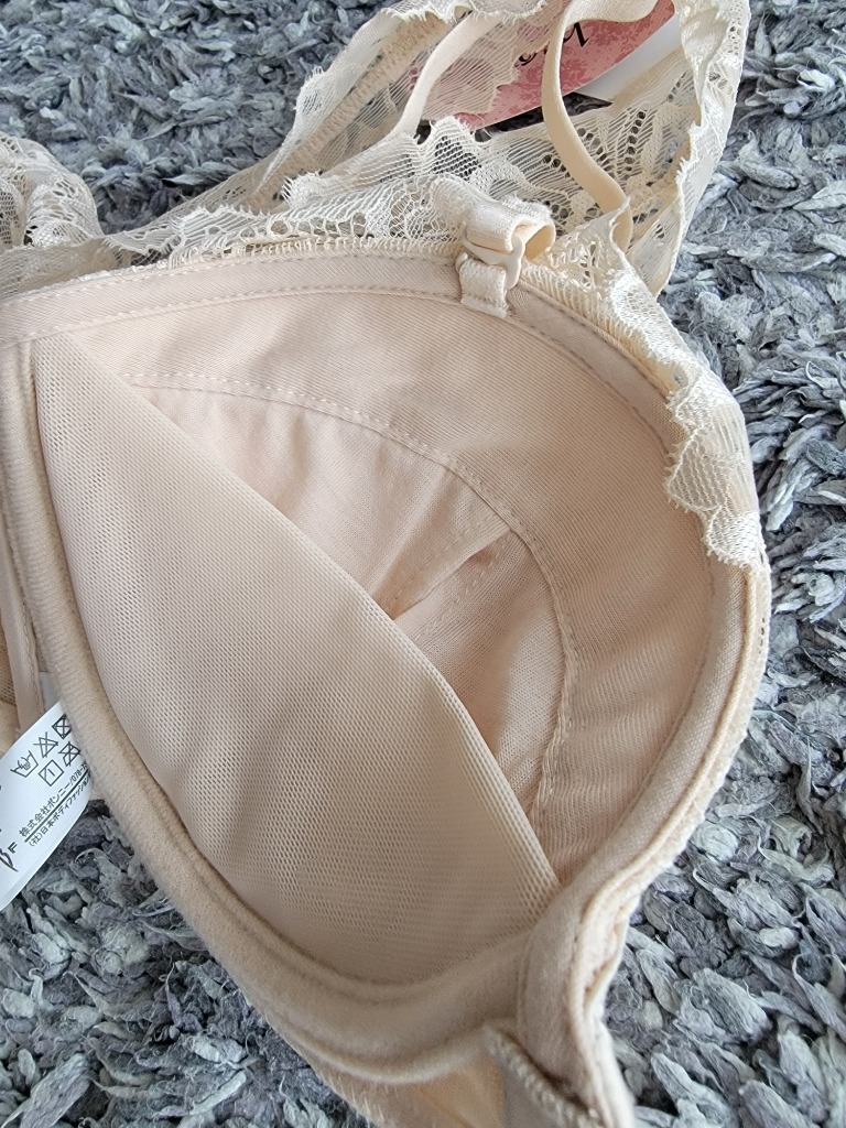 Absorle ブラジャー ショーツセット すらっとレーシーサテン