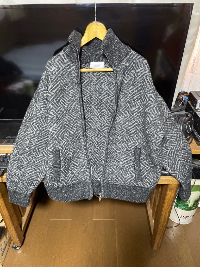 セーター ニット Oversize jacquard drivers knit/オーバーサイズジャガードドライバーズニット メンズ