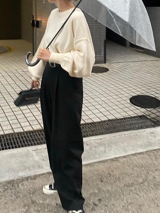 feepur スラックス パンツ ツータックワイドスラックス