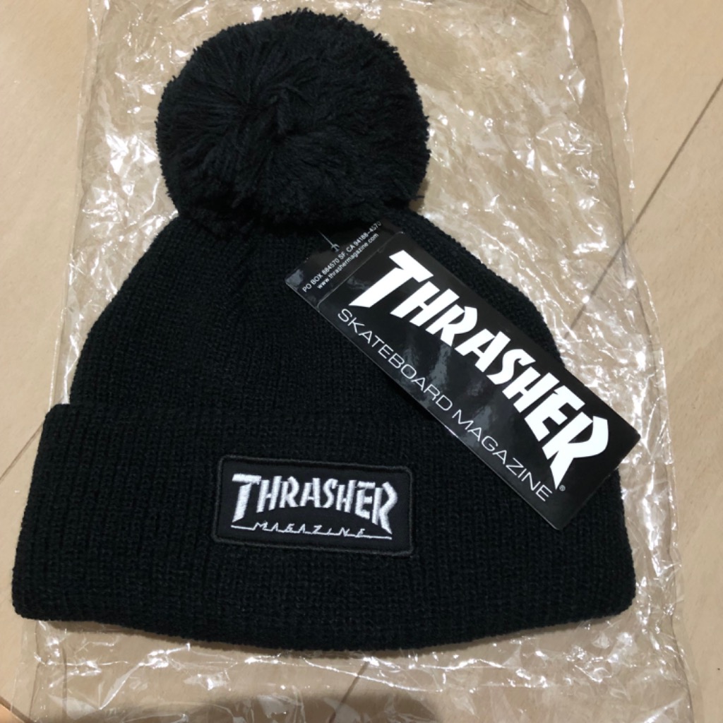THRASHER（スラッシャー） ニット帽 ニットキャップ BOX LOGO BONBON