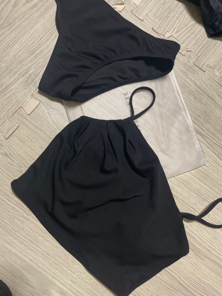 SEA DRESS 水着 アシンメトリーギャザービキニ/水着セット SEA DRESS 水着 アシンメトリーギャザービキニ/水着セット