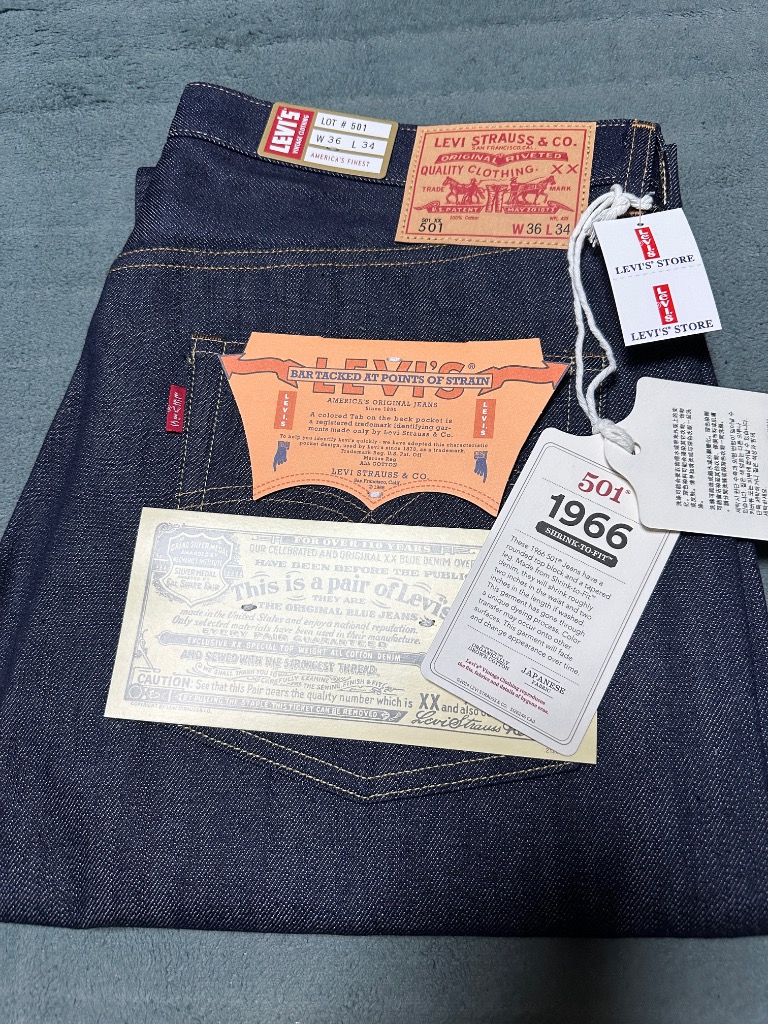 リーバイスLevis 501 66後期 W36〜38 Levi's（リーバイス） ジーンズ LEVI'S(R) VINTAGE CLOTHING 1966 501