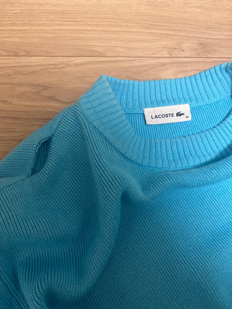 ラコステ LACOSTE リネンブレンドブライトカラーニットセーター