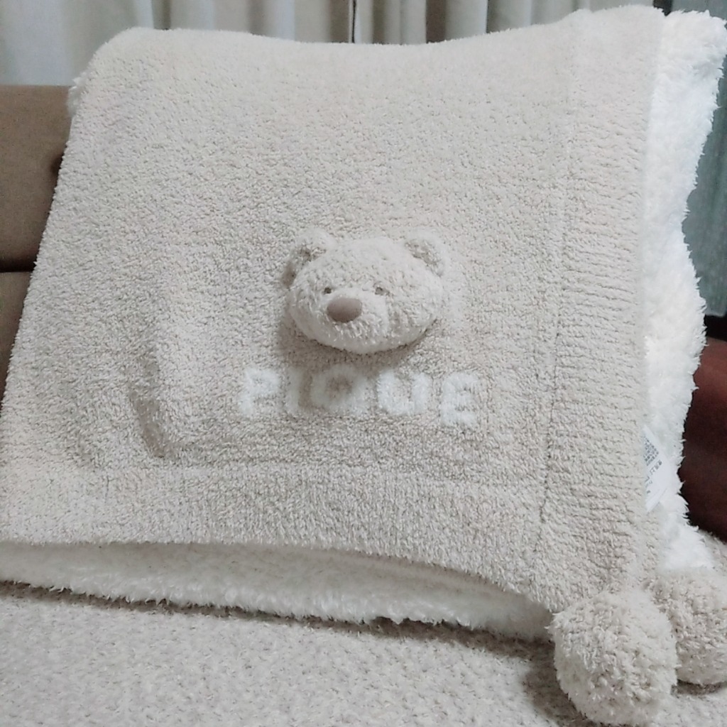 ブランケット　ジェラートピケ　ベビー用品　ベビー毛布　クマ　おくるみ ONLINE限定カラーあり】【BABY】パウダーベアおくるみ
