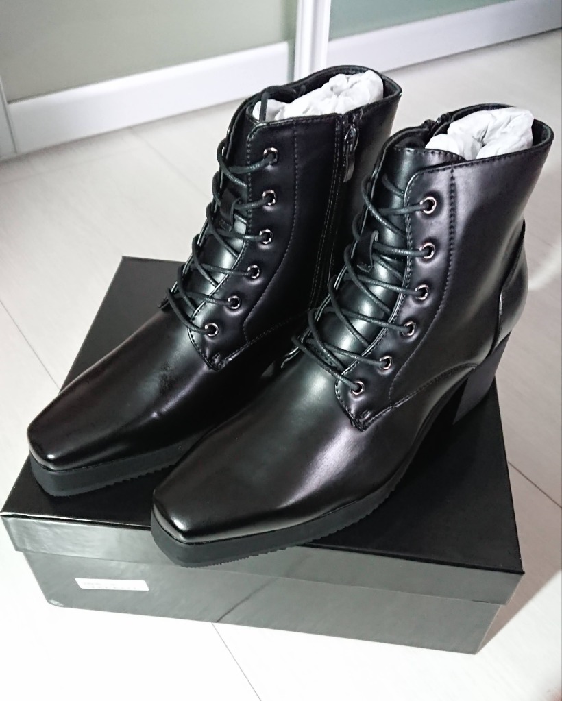 ブーツ メンズ 「CLEL」High Sole Design Heel Boots/ハイソール 