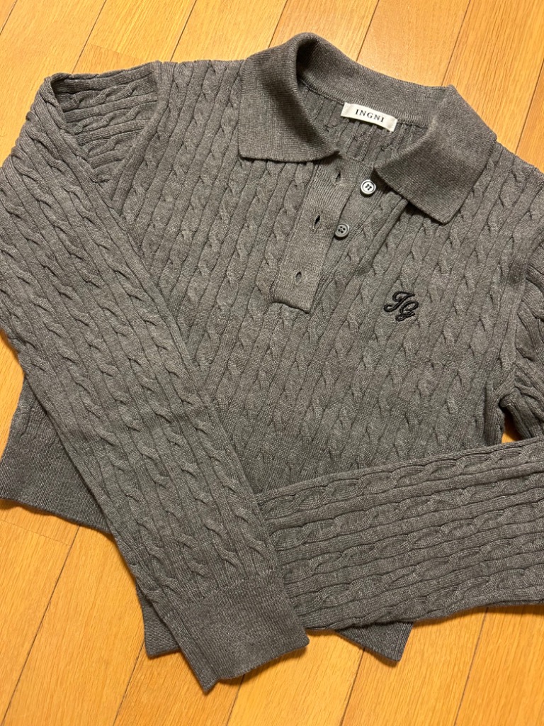 INGNI ニット レディース ケーブル長袖ポロニット : ZOZOTOWN