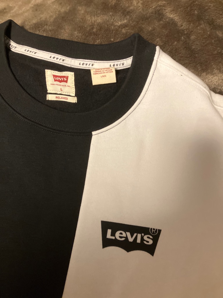 メンズ スウェット Levi's/リーバイス ワンポイントロゴ 切替 裏起毛 スエットトレーナー