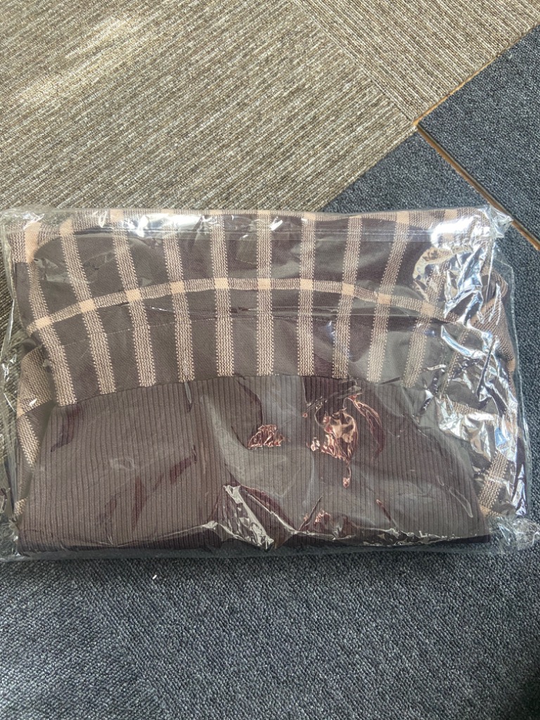BLUEEAST ワンピース チェックジャガードニットワンピース