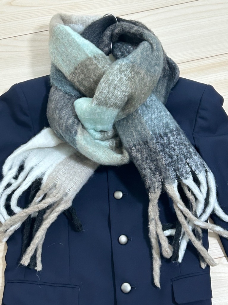海外ブランド  Rocky Monroe ボリュームフリンジ モヘアタッチ マフラー 小物