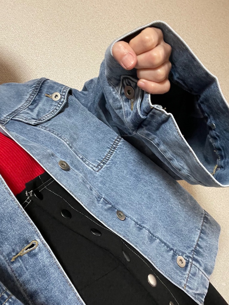 THE Yon デニムジャケット gジャン スーパーワイドスリーブ