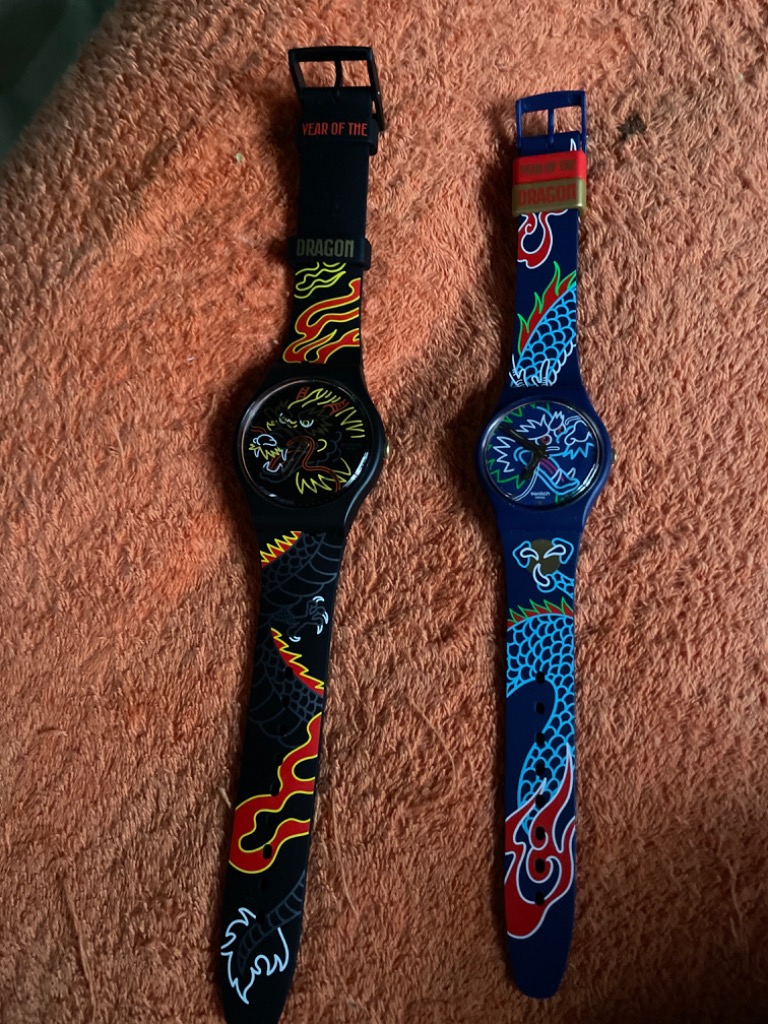 Swatch 腕時計 DRAGON IN WAVES メンズ レディース : ZOZOTOWN