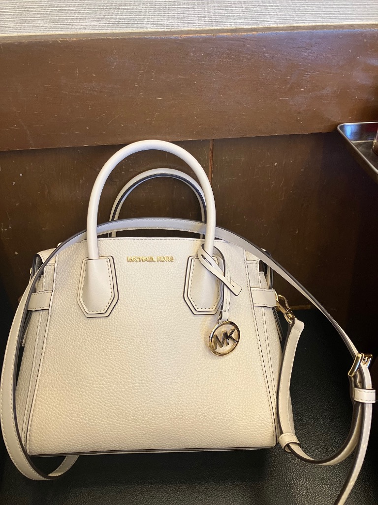 即発セール☆Michael Kors MERCERラージセンタージップトート Michael Kors Mercer Gallery MD Center Zip Ruffled Tote Optic
