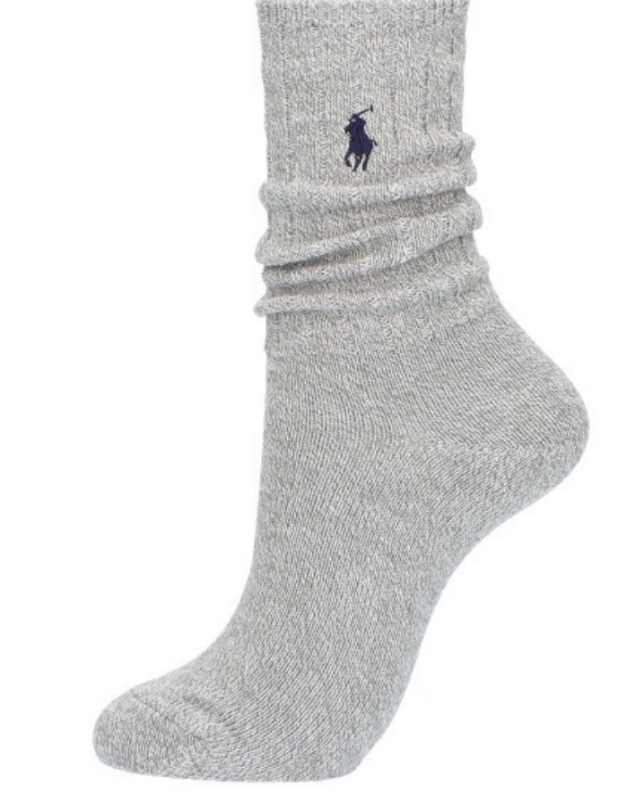 POLO RALPH LAUREN 靴下 レディース オーガニックコットン混