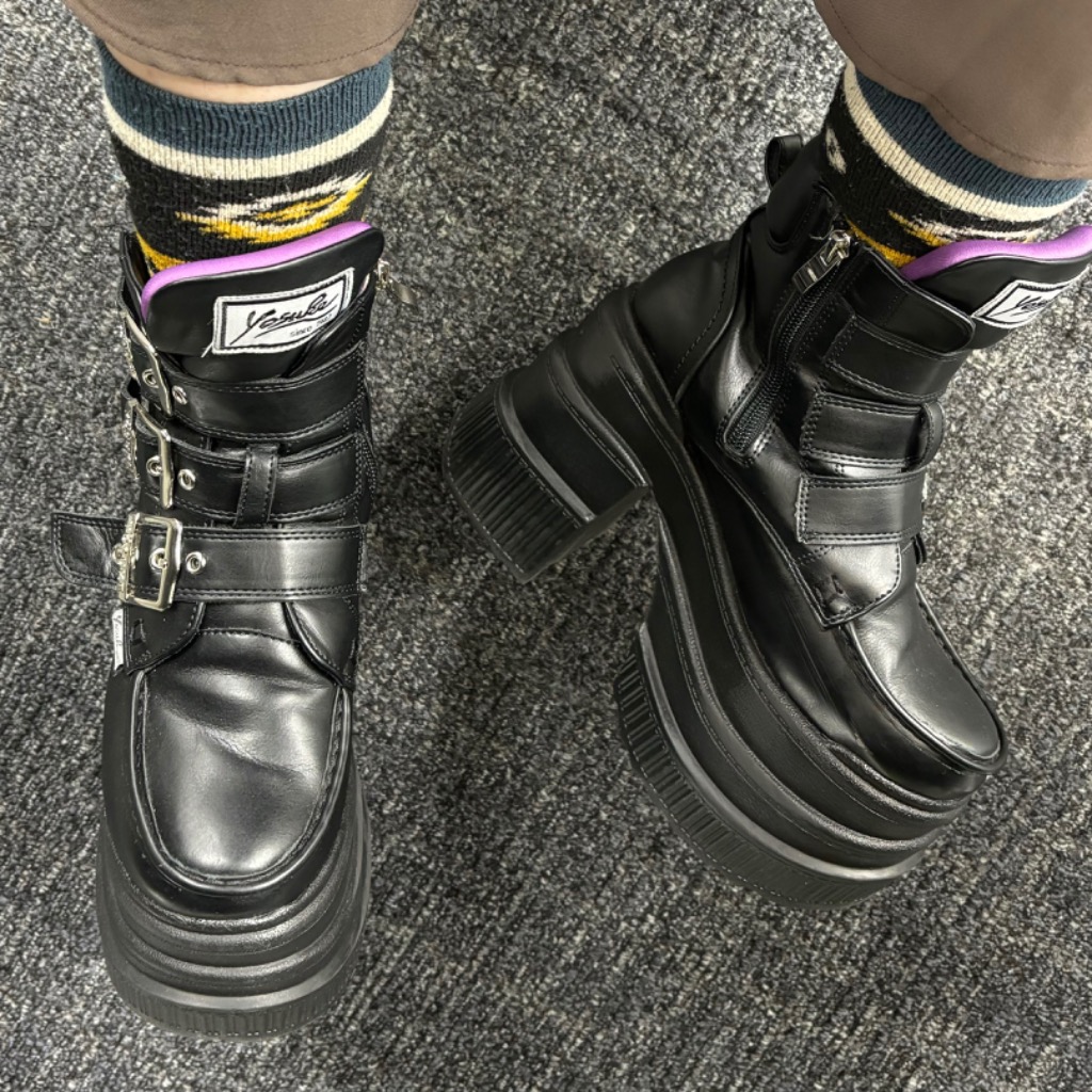 YOSUKE ブーツ 「YOSUKE/ヨースケ」厚底ベルティッドショート