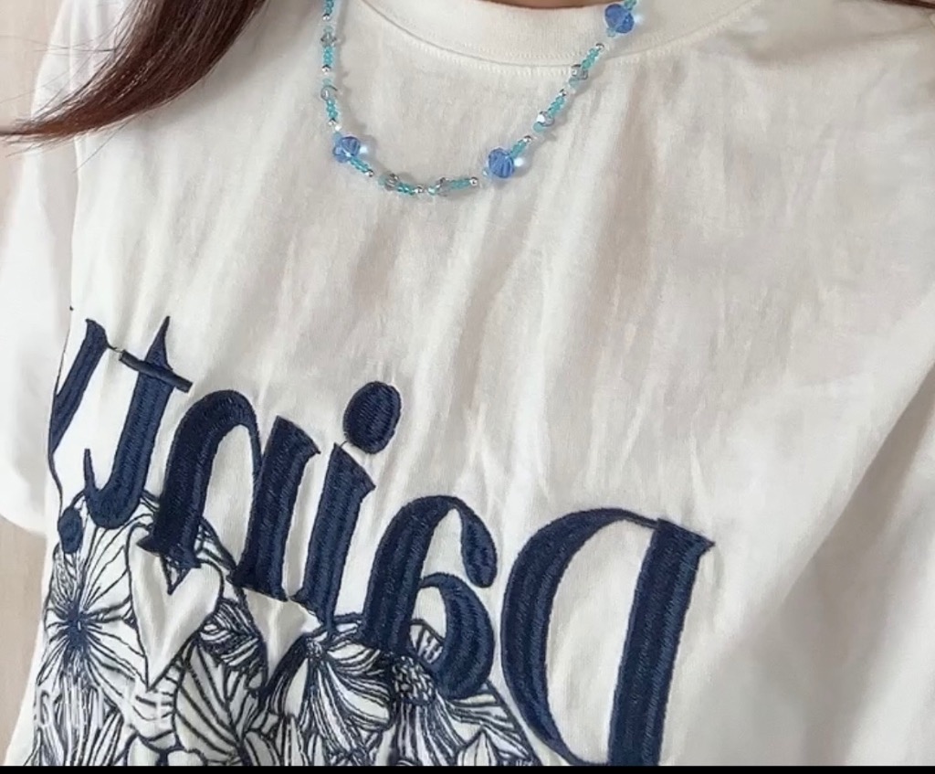 tシャツ 「0」ハート ＆ フラワーロゴ刺繍 グラフィックデザイン