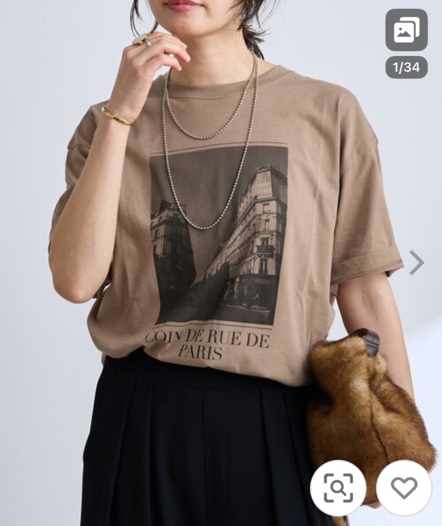 RIVE DROITE ホワイト 長袖 Tシャツ size FREE RIVE DROITE tシャツ 予約「新色追加・リバイバル」PARISフォトT