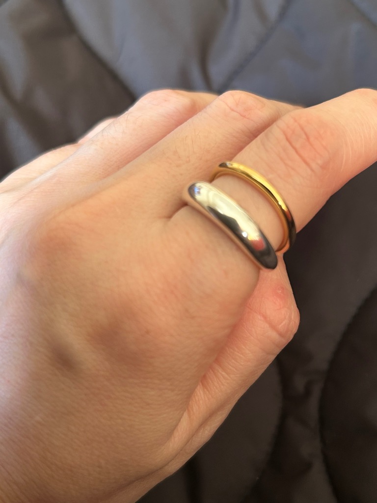 TEN. 指輪 リング SILVER925 18KGP クロスリング レディース メンズ