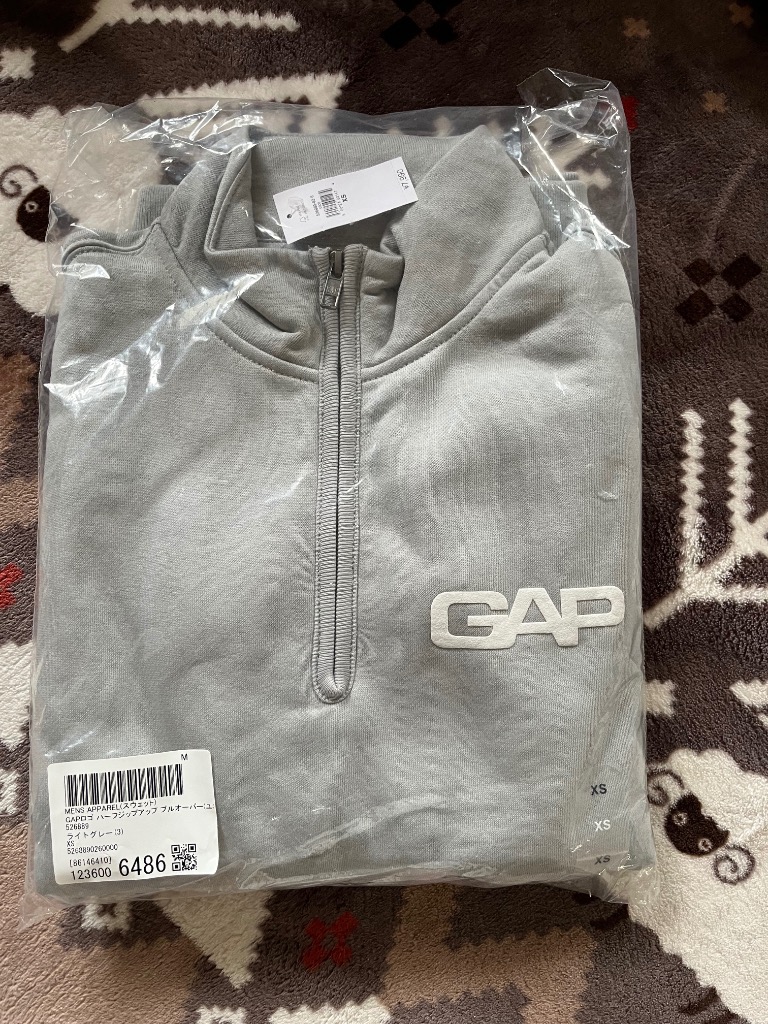 GAP トレーナー スウェット GAPロゴ ハーフジップアップ プル