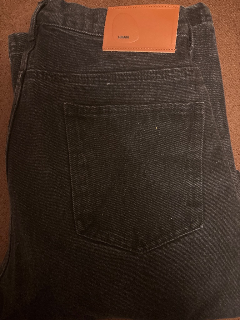 LURAKU ジーンズ 「LURAKU」Semi-flared washed denim