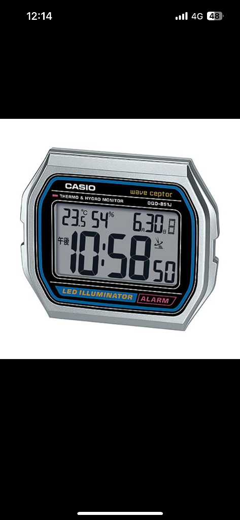 CASIO カシオ 電波目覚まし時計・置時計 デジタル 温度湿度計