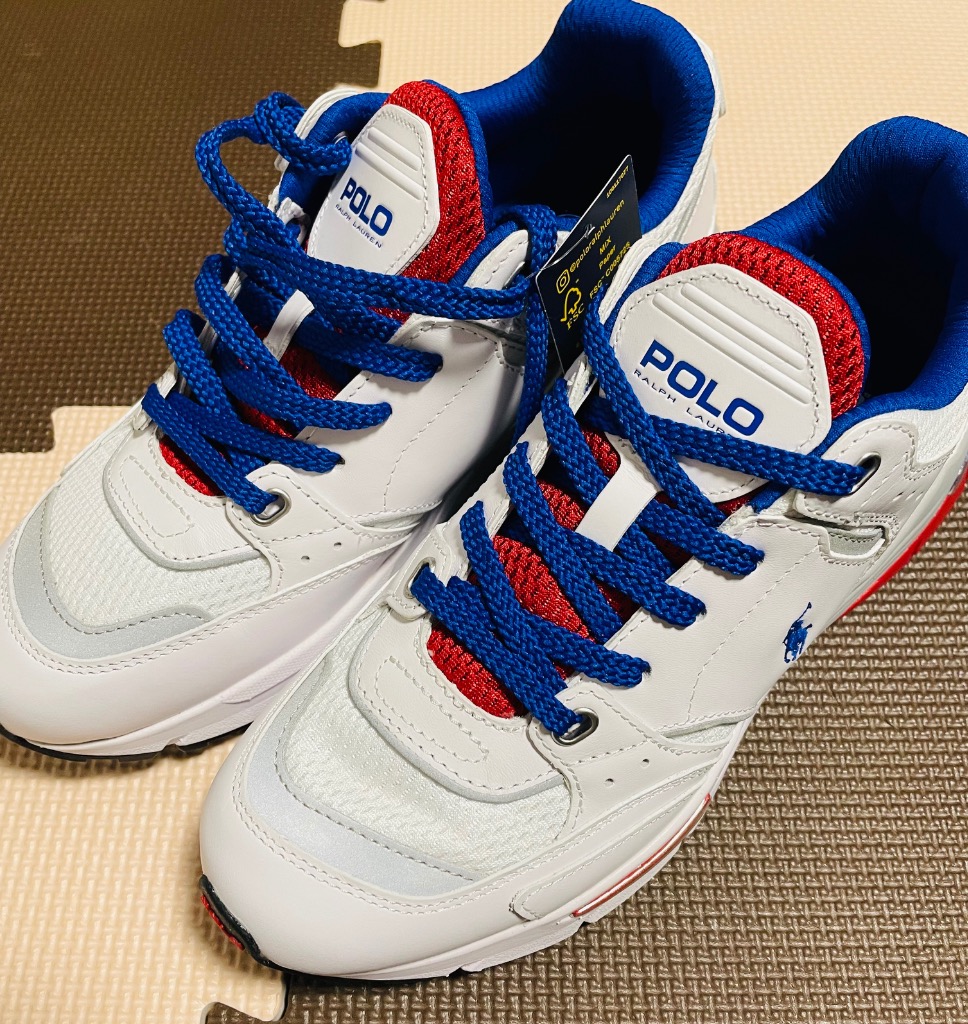 ★Polo Ralph Lauren★ ホワイト＆レッド Tracksterスニーカー POLO RALPH LAUREN スニーカー ポロ ラルフ ローレン TRACKSTR