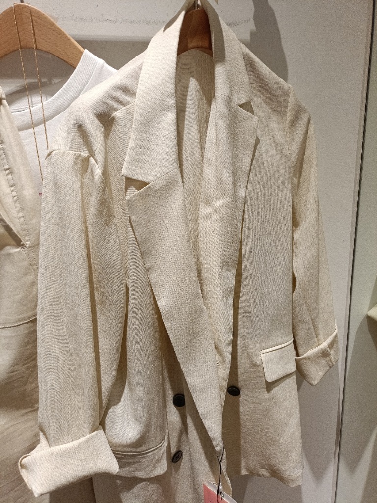 美品✨️】GREEN LABEL RELAXINGノーカラージャケット 38号