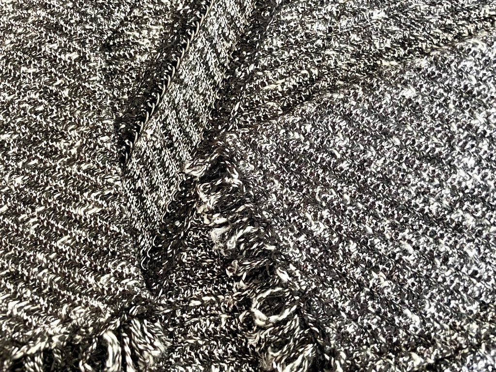 ICB カーディガン デニムライクツィード ニットジャケット