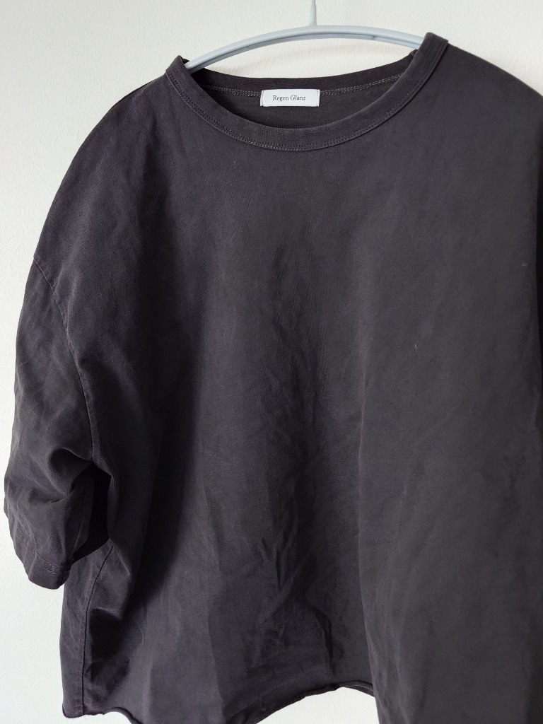 Regen Glanz tシャツ pigment-dyed cropped T-shirt/クロップド