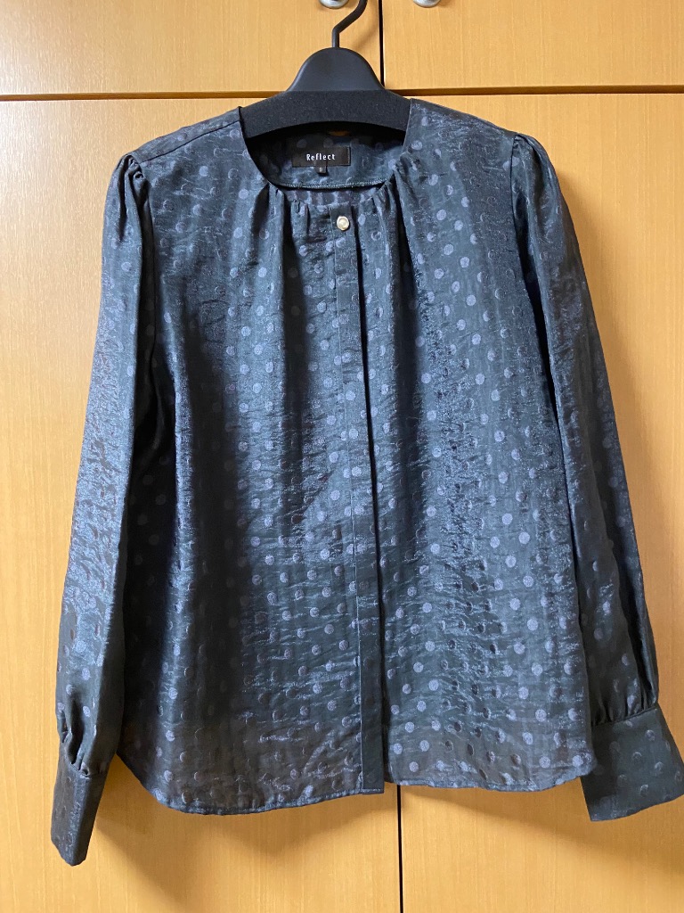 Reflect ブラウス シャツ 「夏SALE／手洗い可」ドットジャカード