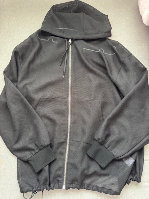 【Les Fleurs】メッシュ ZIP パーカー ブラック Les Fleurs】メッシュZIPパーカー/455516（パーカー）｜JEANASIS