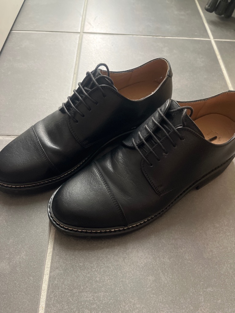 ビジネスシューズ GENUINE LEATHER PLAIN DERBY SHOES メンズの